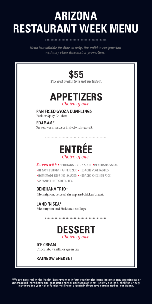 Restaurant Week Prix Fixe menu